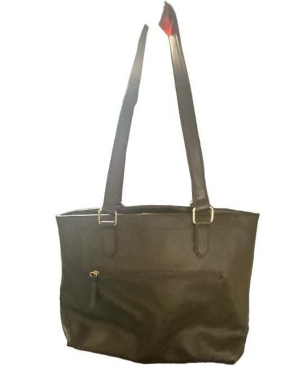 NWT Time and Tru Olive Green Faux Leather Tote Handbag